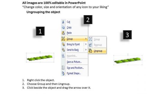 Sales Diagram 3d Linear Flow 8 Business Diagram