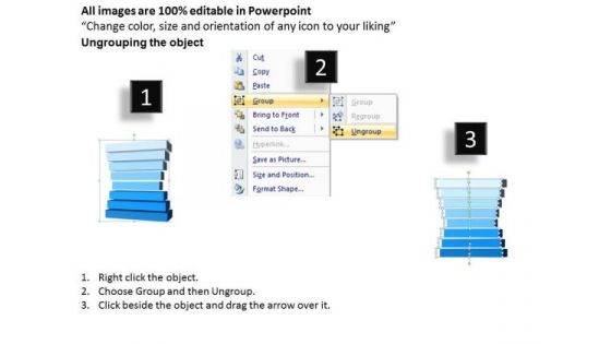 Sales Diagram 3d List Rectangular Stages Diagram Business Diagram