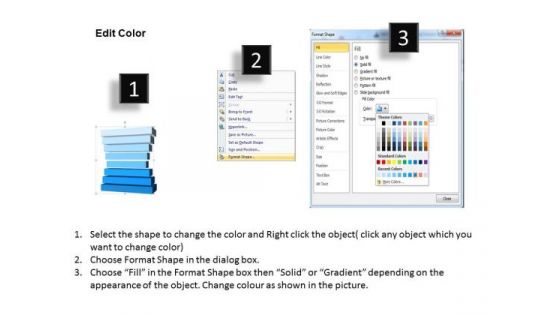 Sales Diagram 3d List Rectangular Stages Diagram Business Diagram
