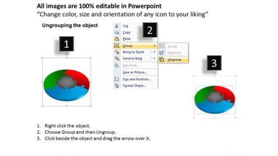 Sales Diagram 3d Puzzle Process Diagram 3 Stages Consulting Diagram