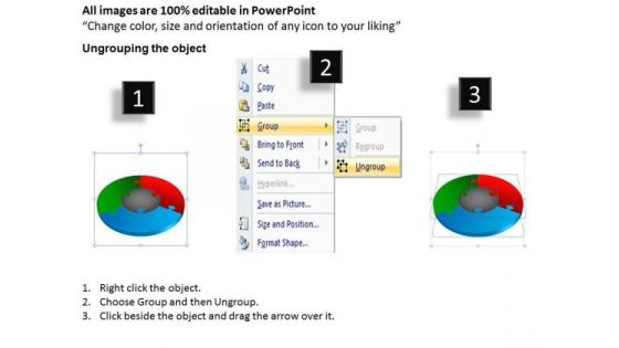 Sales Diagram 3d Puzzle Process Diagram 3 Stages Marketing Diagram