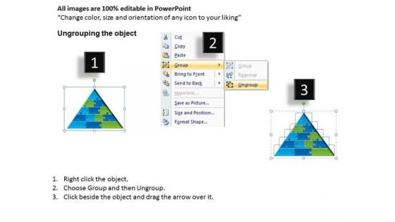 Sales Diagram 3d Pyramid Puzzle 11 Business Finance Strategy Development