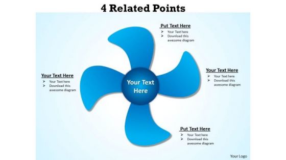 Sales Diagram 4 Related Points Ppt Slides Business Diagram