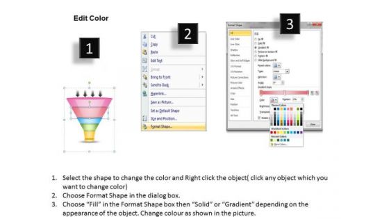 Sales Diagram 5 Way Of Process Filteration Funnel Diagram Consulting Diagram