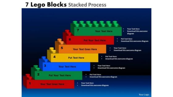 Sales Diagram 7 Lego Blocks Stacked Proces Business Framework Model