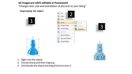 Sales Diagram Chess Pawn Pieces Business Framework Model