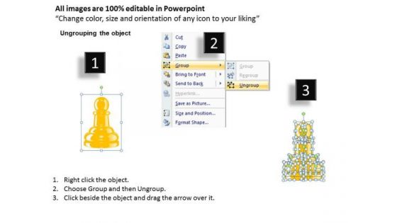 Sales Diagram Chess Pawn Pieces Strategy Business Diagram