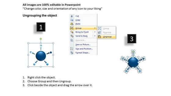 Sales Diagram Circular Five 3d List Business Diagram