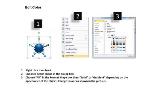 Sales Diagram Circular Five 3d List Business Diagram
