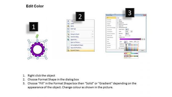 Sales Diagram Circular Gears Flowchart Process Stages Strategic Management