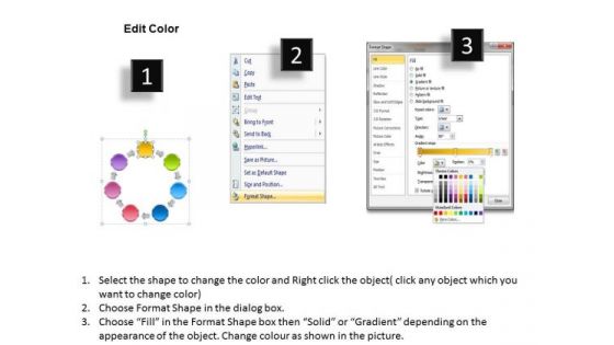 Sales Diagram Circular Process 7 Stages Marketing Diagram