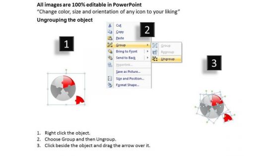 Sales Diagram Circular Puzzle 5 Pieces Business Diagram