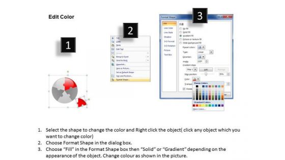 Sales Diagram Circular Puzzle 5 Pieces Business Diagram