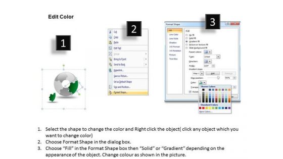 Sales Diagram Circular Puzzle With Center Circle 5 Pieces Consulting Diagram