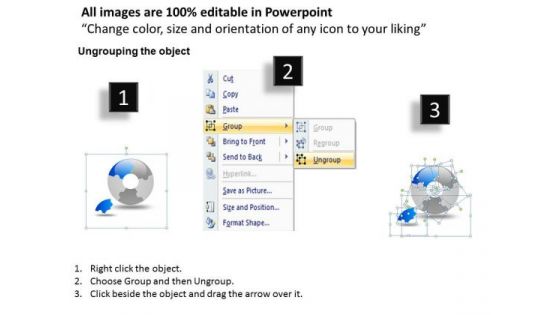 Sales Diagram Circular Puzzle With Center Circle 5 Pieces Strategy Diagram