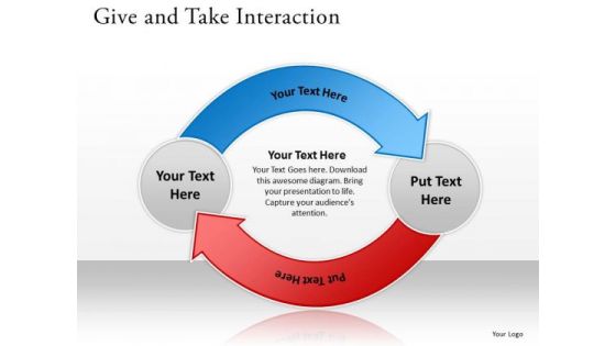 Sales Diagram Give And Take Interaction Slides Marketing Diagram