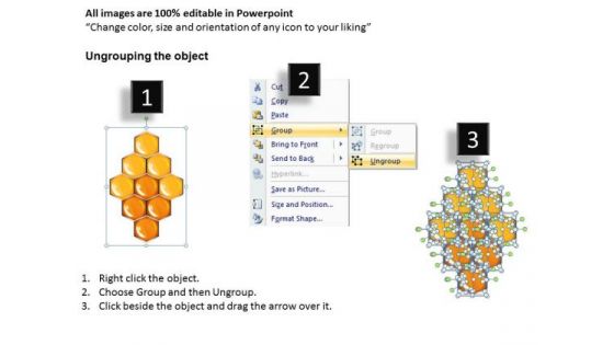 Sales Diagram Honeycomb Structure Business Cycle Diagram