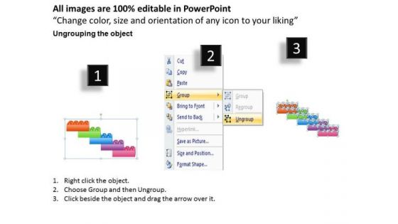 Sales Diagram Lego Blocks Process Stages 5 Business Diagram
