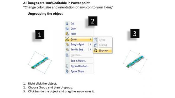 Sales Diagram Linear Flow 12 Stages Business Diagram
