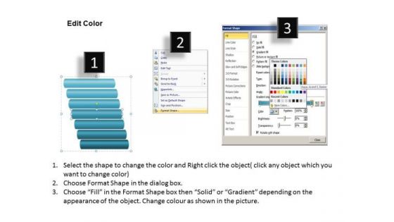 Sales Diagram List 7 Stages For Process Flow Marketing Diagram
