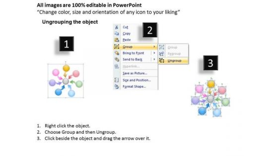 Sales Diagram Many To One Process 7 Step Strategy Diagram