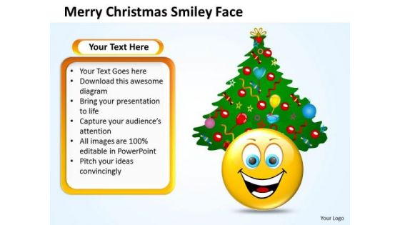 Sales Diagram Merry Christmas Smiley Face Strategy Diagram