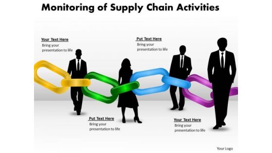 Sales Diagram Monitoring Of Supply Chain Activities Business Diagram