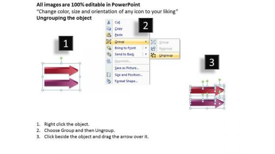 Sales Diagram Parallel Arrows 5 Stages Strategy Diagram