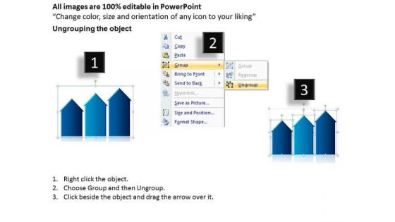 Sales Diagram Parallel Process 3 Step Strategy Diagram