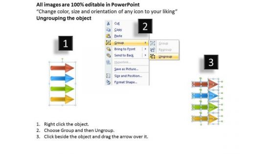 Sales Diagram Parallel Process Arrow Step 4 Stages Marketing Diagram