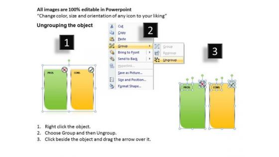 Sales Diagram Pros And Cons Of The Topic Editable Marketing Diagram