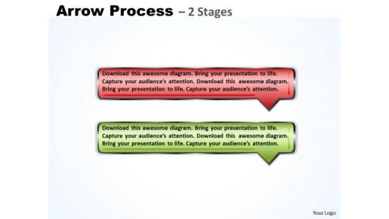 Sales Diagram Rectangle Arrow 2 Steps Strategy Diagram
