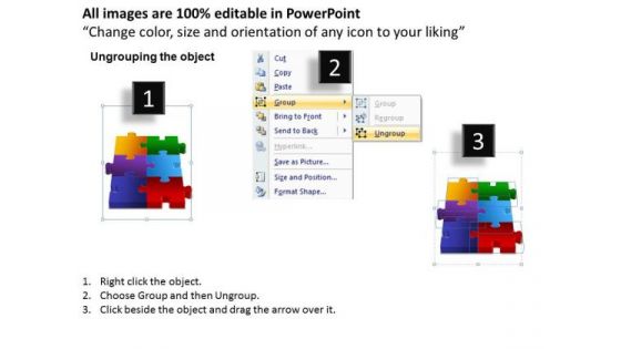 Sales Diagram Strategy Diagram 3d Puzzle Process 2 X 3 Stages Mba Models And Frameworks