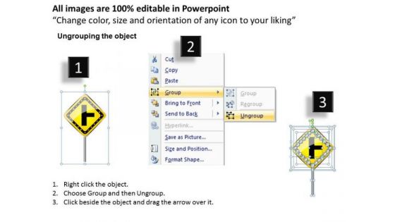 Sales Diagram Traffic Direction Signs Consulting Diagram