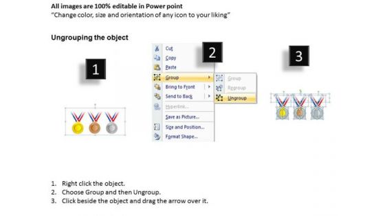 Sales Diagram Winners Podium With Trophy And Medal Business Framework Model