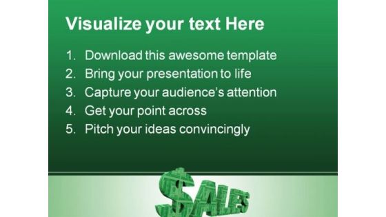 Sales Money Business PowerPoint Template 0610