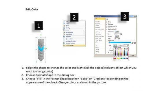 Sales PowerPoint Template Arrow 6 Phase Diagram Project Management 4 Design