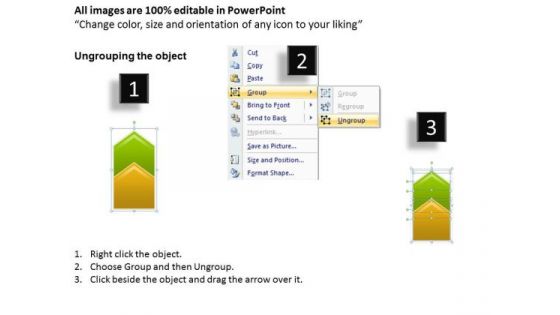 Sales PowerPoint Template Arrow Steps 2 Stages Graphic