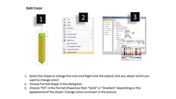 Sales PowerPoint Template Green And Orange Arrow 9 Stages Image