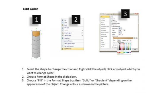 Sales PowerPoint Template Vertical Practice The Macro Steps 6 1 Business Design