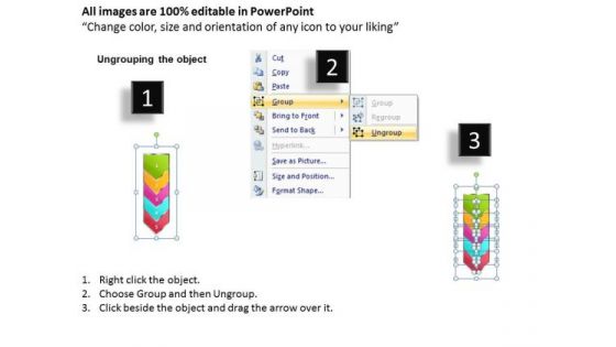 Sales Ppt Arrow 5 State Diagram 1 Business Management PowerPoint Graphic