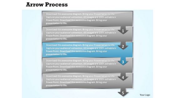Sales Ppt Arrow Process 5 Power Point Stages Business Plan PowerPoint 4 Graphic