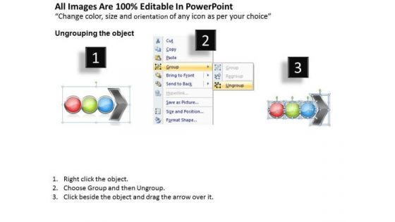 Sales Ppt Background Horizontal Flow Of 3 Stages Operations Management PowerPoint 1 Image