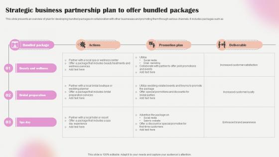 Salon Marketing Plan To Optimize Strategic Business Partnership Plan To Offer Strategy SS V