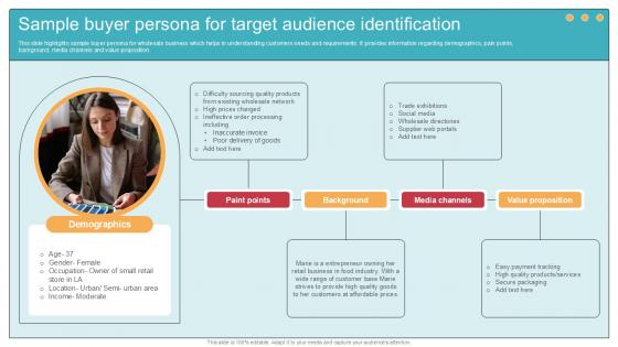 Sample Buyer Persona For Target Comprehensive Guide To Wholesale Ppt Powerpoint