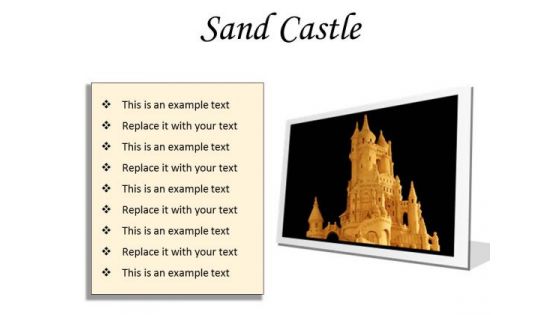 Sand Castle Beauty PowerPoint Presentation Slides F
