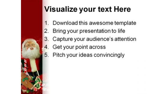 Santa Abstract Holidays PowerPoint Template 1010