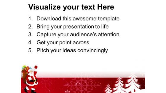 Santa Claus On Christmas Background PowerPoint Templates Ppt Backgrounds For Slides 1112