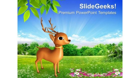 Santa Claus Reindeer PowerPoint Templates Ppt Backgrounds For Slides 1212
