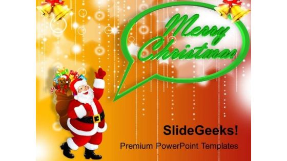Santa Claus With Christmas Concept PowerPoint Templates Ppt Backgrounds For Slides 1112
